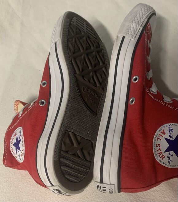 Converse Chuck Taylor All Star Red High Top Sneakers Classic Retro Womens 7.5 main image 9